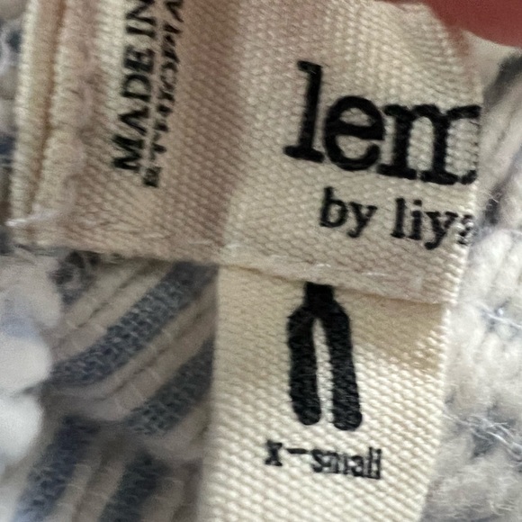 LemLem Blue Cotton Off the Shoulder Blouse/Tunic - Picture 3 of 3